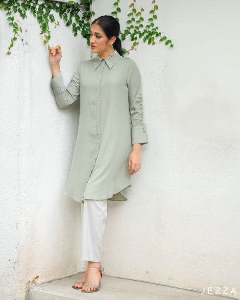 Polyester Knee Top with Decorative Sleeves 57381