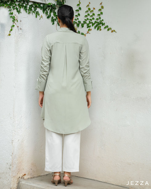 Polyester Knee Top with Decorative Sleeves 57381