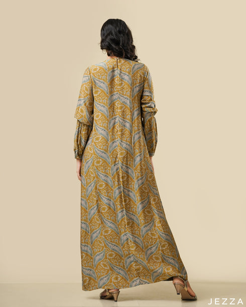 Printed Ankle Length A-Line Dress 58812