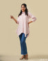 Button Down Polyester Top 57712