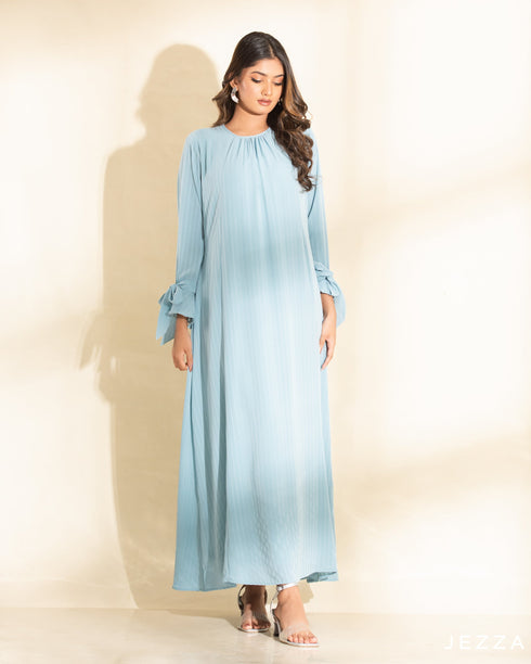 A Line Dress with Decorative Cuff 59861