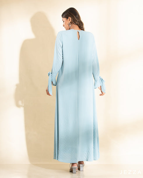 A Line Dress with Decorative Cuff 59861