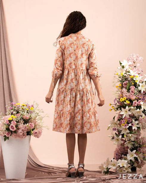 Printed Tiered Cotton Top 59171