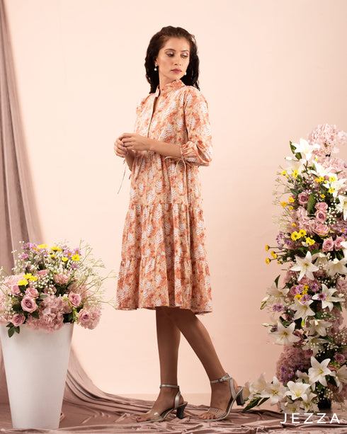 Printed Tiered Cotton Top 59171