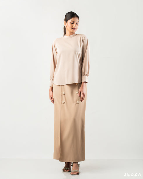 Chic Polyester Top and Skirt Set 59422/54801