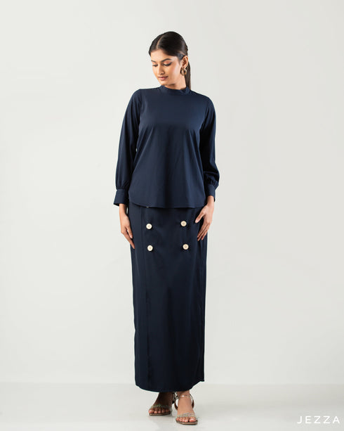 Chic Polyester Top and Skirt Set 59421/54802