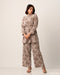 Above Knee Printed Top With A Matching Wide Leg Pant 55031/57331
