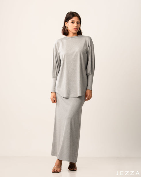 Cotton Spandex Rib Top & A Matching Skirt 56662/56652