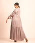 Elasticated Long Sleeve Tiered Cardigan With Inner Dress 58032/58042