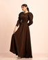 Poly Cotton Dress With A Decorative Belt 58021
