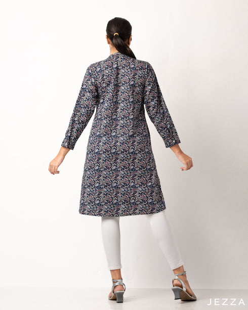 Knee Length Button Down Top 57312