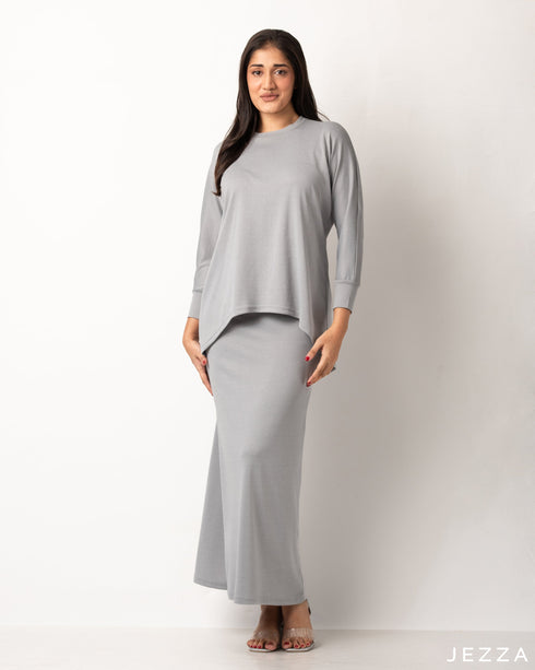 Cotton Knit Top & Skirt Set 56673/56683