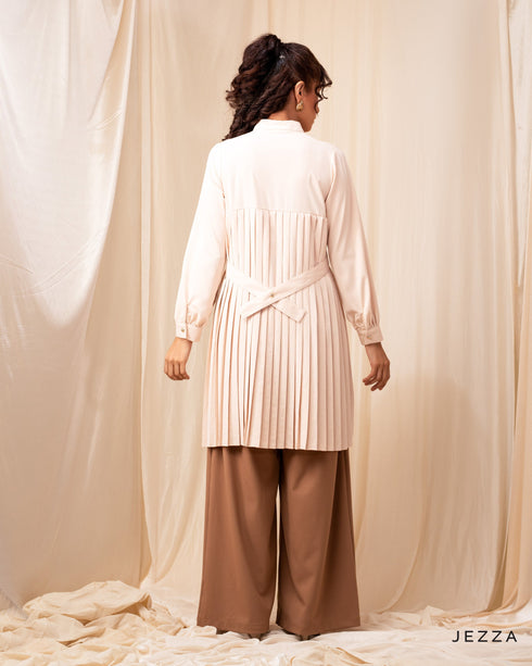 Elegant Tie-Back Pleated Top 54582