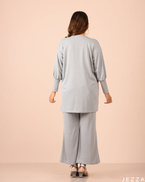 Relaxed Cotton Knit Top & Pant Set 56843/57573