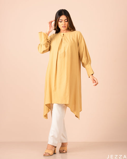 Cotton Material Top With Decorative Hem 57992