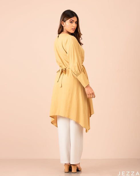 Cotton Material Top With Decorative Hem 57992