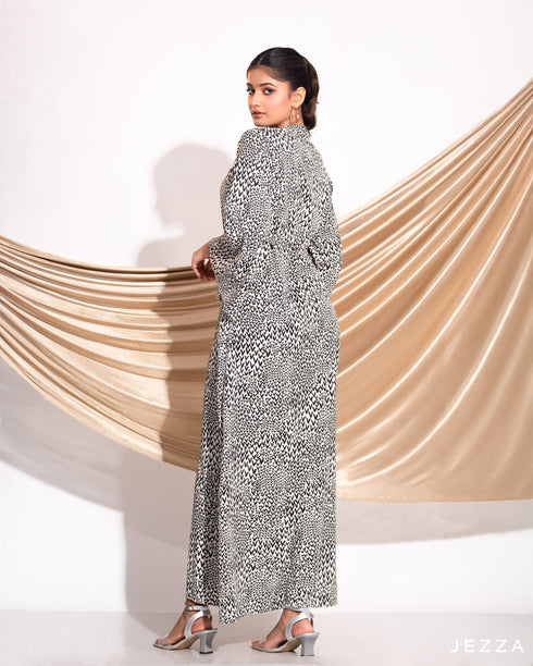 Printed Polyester A-Line Dress 60901