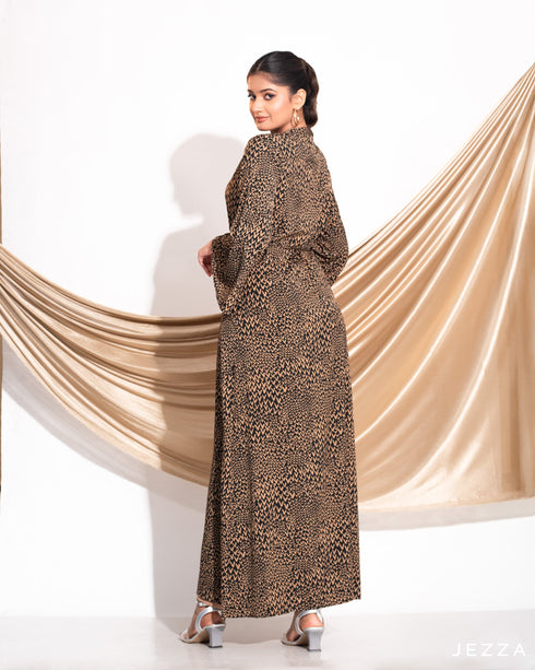 Printed Polyester A-Line Dress 60902