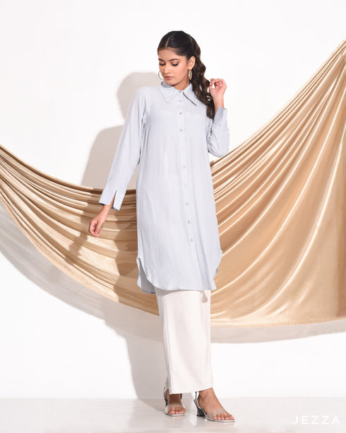 Classic Button-Down Polyester-Cotton Shirt 59632