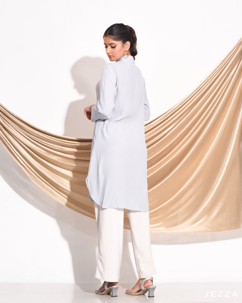 Classic Button-Down Polyester-Cotton Shirt 59632