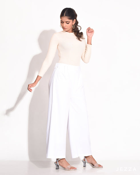 Mid-Rise Elasticated Waist Pants 58771