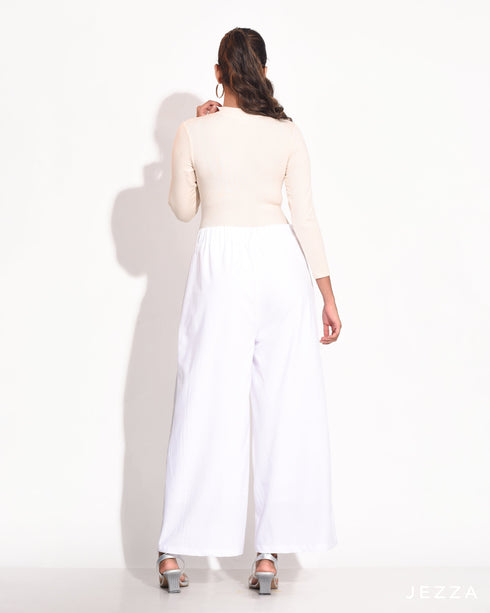 Mid-Rise Elasticated Waist Pants 58771