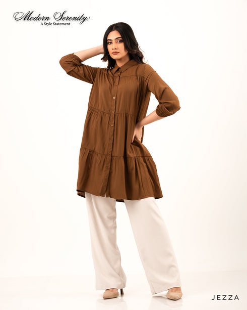 Cotton Tiered Below Hip Top 58662