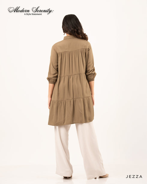 Cotton Tiered Below Hip Top 58661