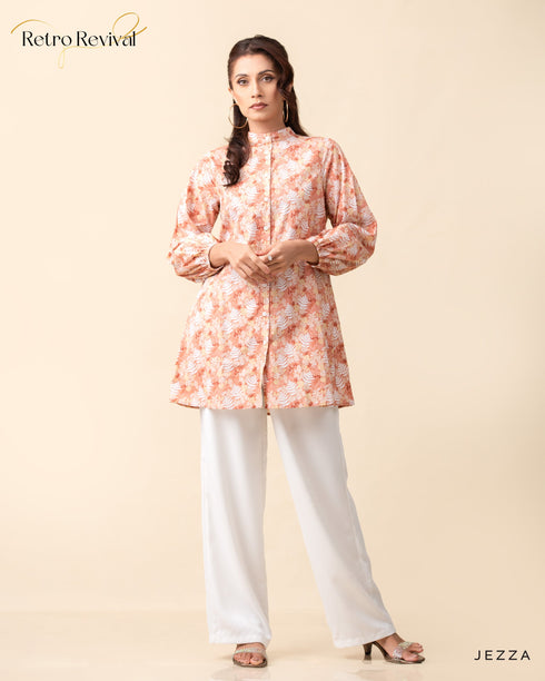 Below Hip Printed Cotton Top 59081