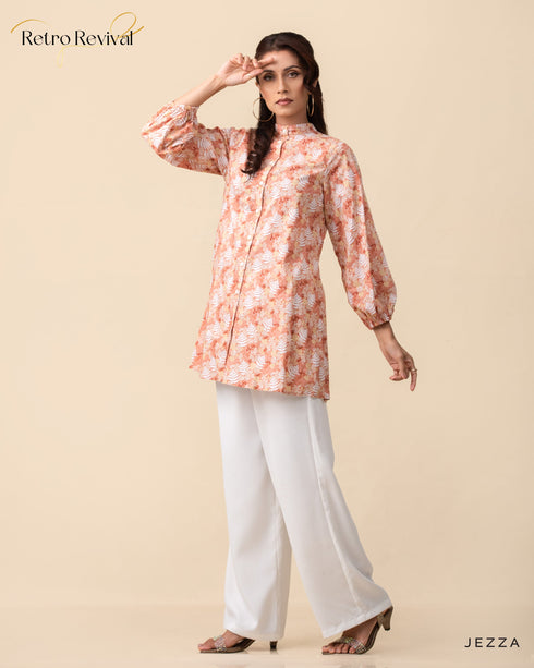 Below Hip Printed Cotton Top 59081