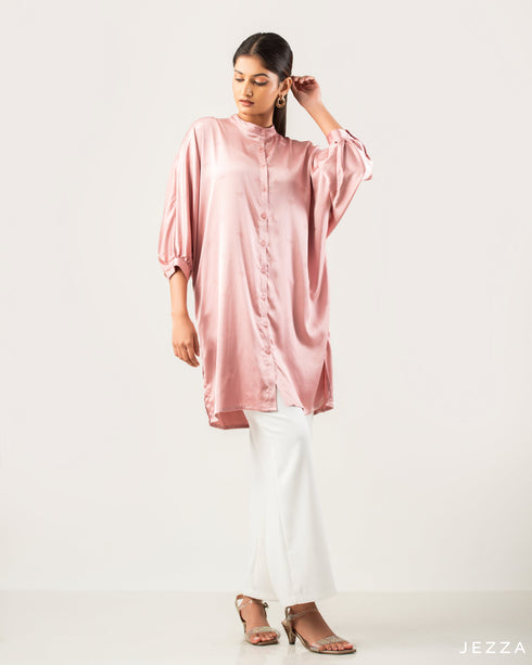 Above Knee Brocade Satin Top 55141