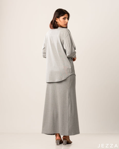 Cotton Spandex Rib Top & A Matching Skirt 56662/56652