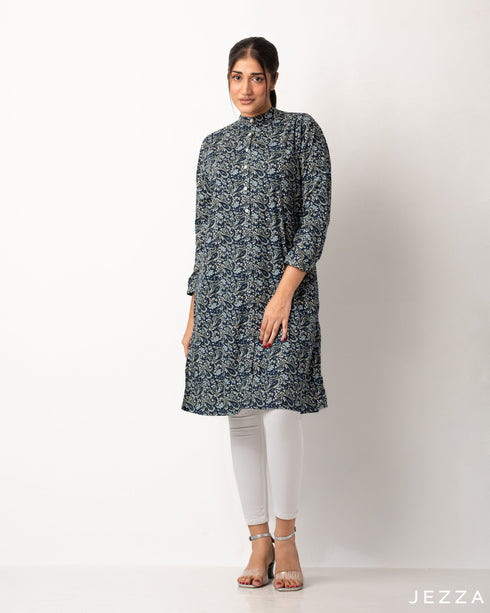 Knee Length Button Down Top 57311